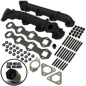 Ford F-550 Performance Exhaust - BD Diesel - BD Diesel Exhaust Manifold Kit - Black - `17-`19